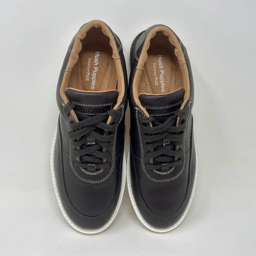Hush Puppies Keaton Sneakers Leather Mens‎ 7 Dark Brown 114.9=K.10.4